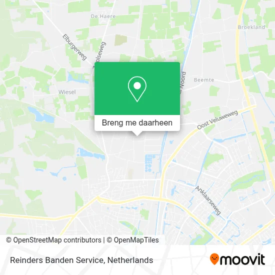 Reinders Banden Service kaart