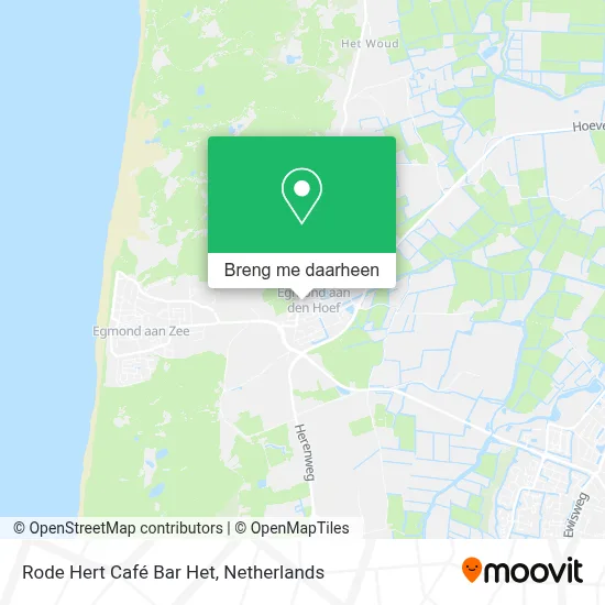 Rode Hert Café Bar Het kaart