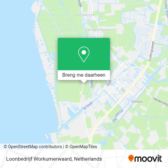 Loonbedrijf Workumerwaard kaart