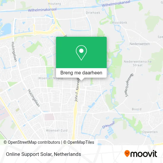 Online Support Solar kaart