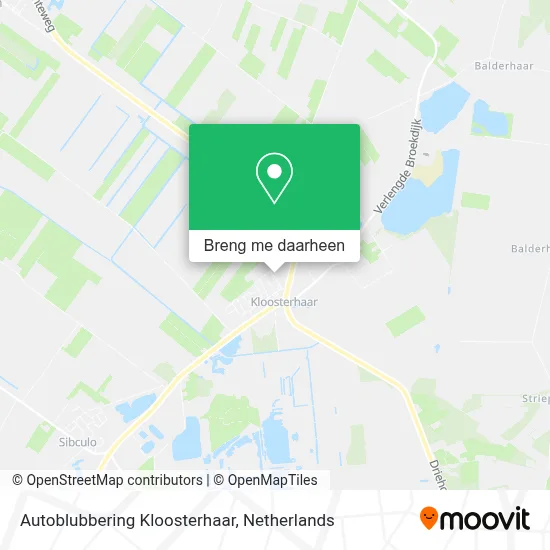 Autoblubbering Kloosterhaar kaart