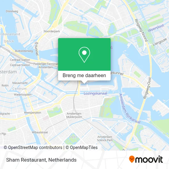 Sham Restaurant kaart