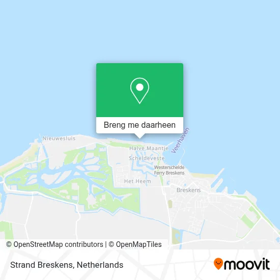 Strand Breskens kaart
