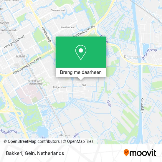 Bakkerij Gein kaart