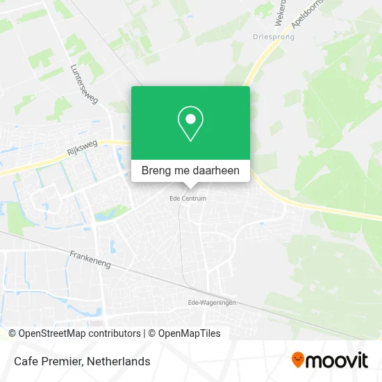 Cafe Premier kaart