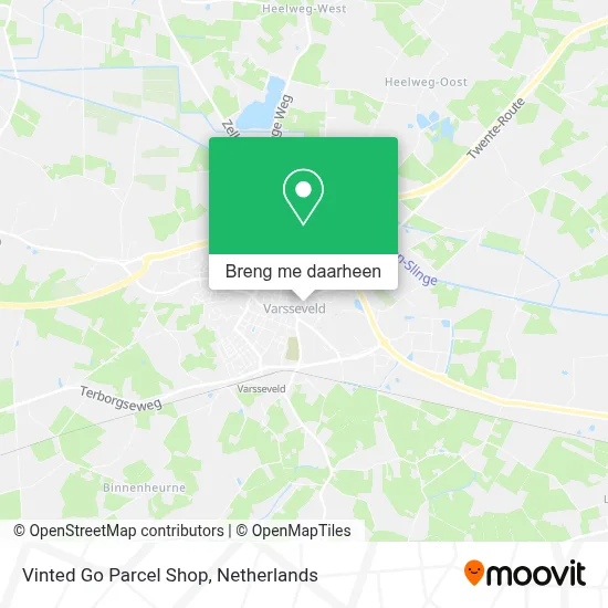 Vinted Go Parcel Shop kaart