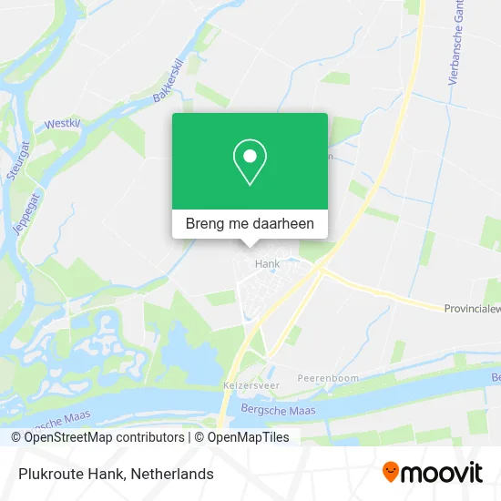 Plukroute Hank kaart