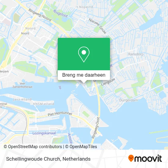 Schellingwoude Church kaart
