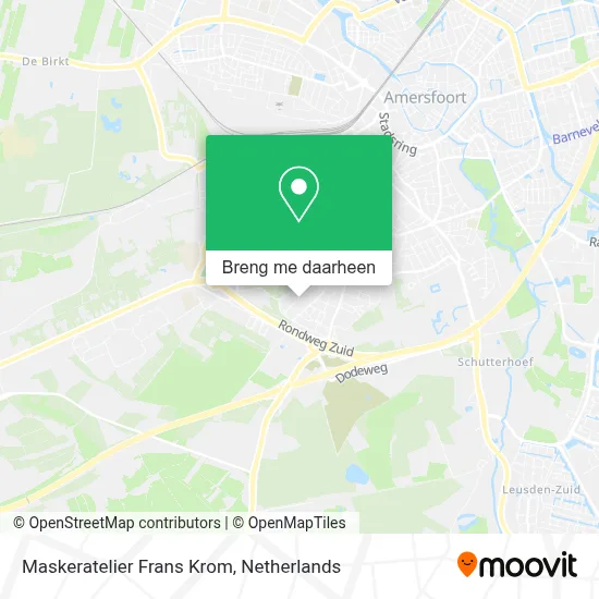 Maskeratelier Frans Krom kaart