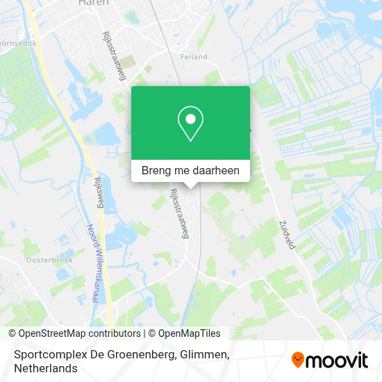 Sportcomplex De Groenenberg, Glimmen kaart
