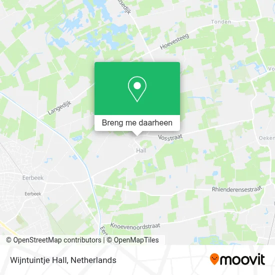 Wijntuintje Hall kaart