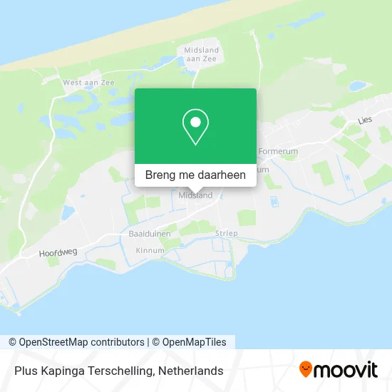 Plus Kapinga Terschelling kaart