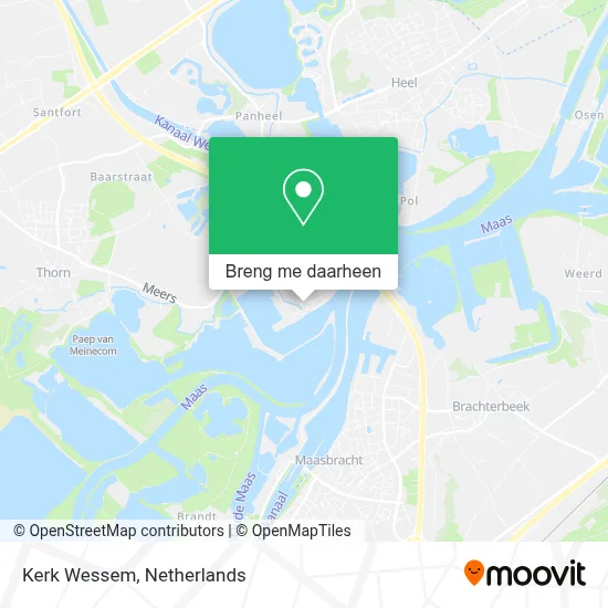 Kerk Wessem kaart