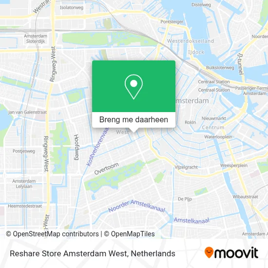 Reshare Store Amsterdam West kaart