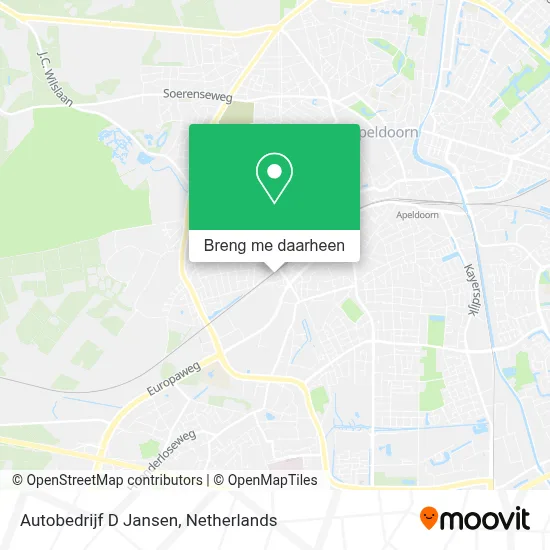 Autobedrijf D Jansen kaart