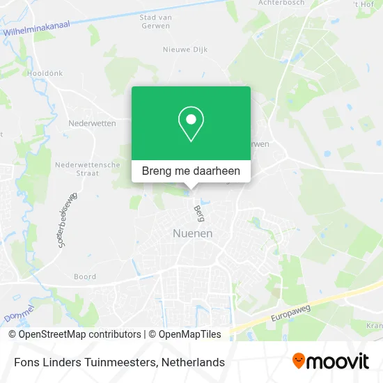 Fons Linders Tuinmeesters kaart