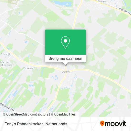 Tony's Pannenkoeken kaart