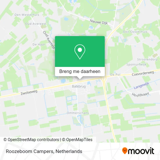Roozeboom Campers kaart