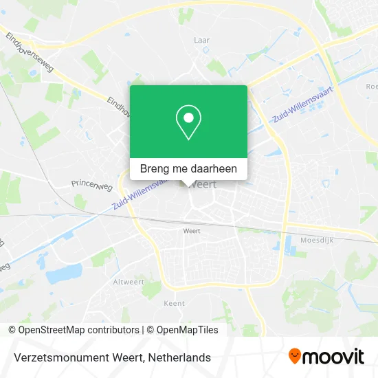 Verzetsmonument Weert kaart