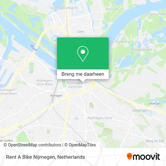 Rent A Bike Nijmegen kaart