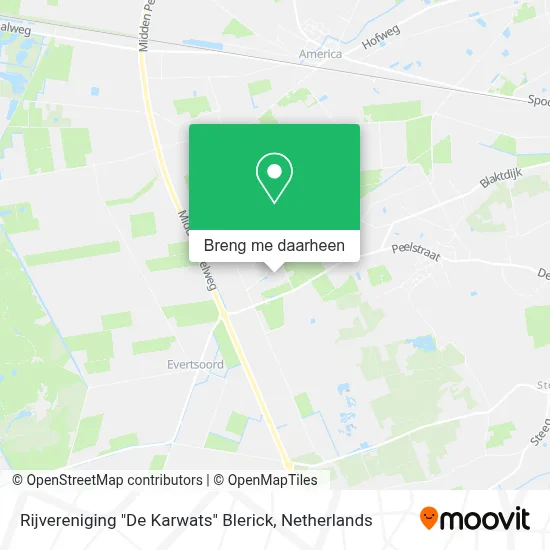 Rijvereniging "De Karwats" Blerick kaart