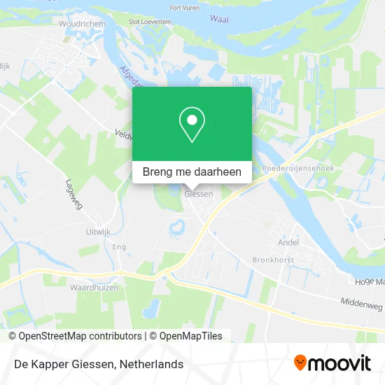 De Kapper Giessen kaart