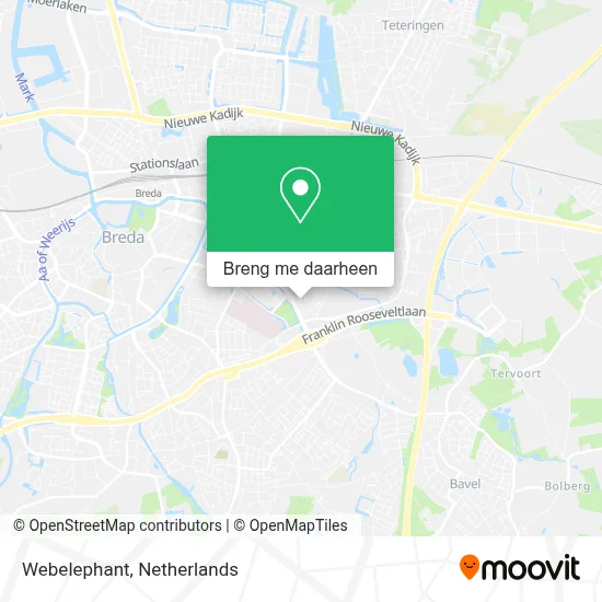 Webelephant kaart