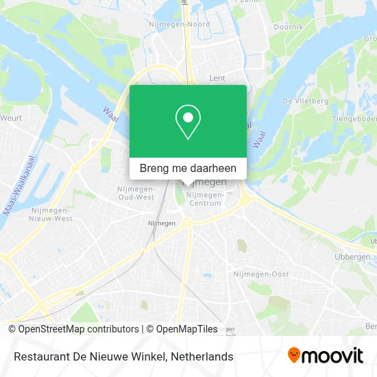 Restaurant De Nieuwe Winkel kaart