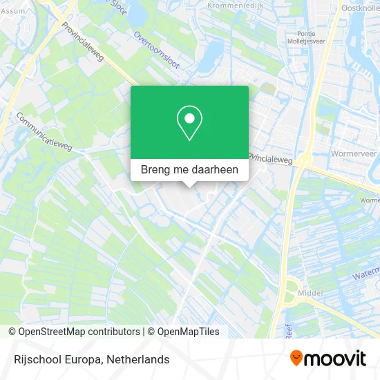 Rijschool Europa kaart
