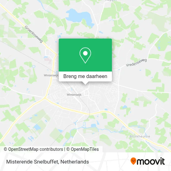 Misterende Snelbuffet kaart