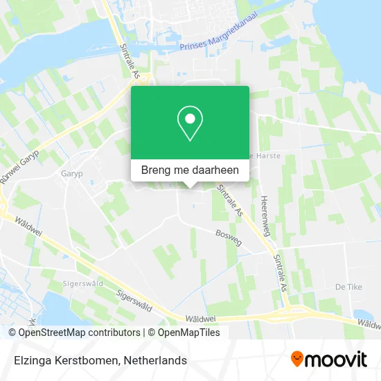 Elzinga Kerstbomen kaart