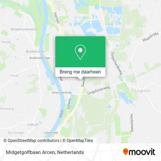Midgetgolfbaan Arcen kaart