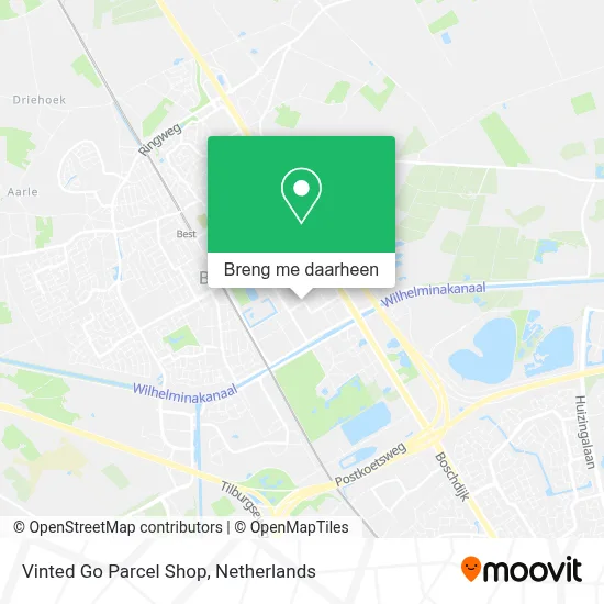 Vinted Go Parcel Shop kaart