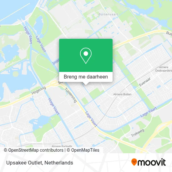 Upsakee Outlet kaart
