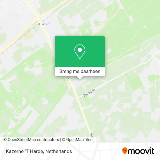 Kazerne 'T Harde kaart