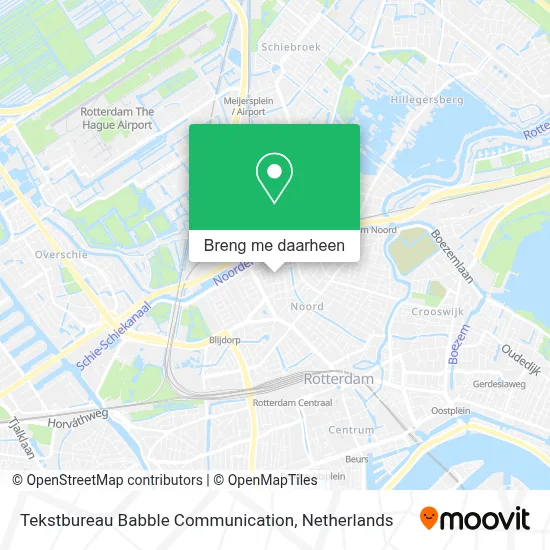 Tekstbureau Babble Communication kaart