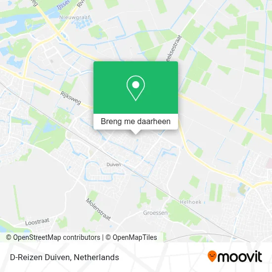 D-Reizen Duiven kaart