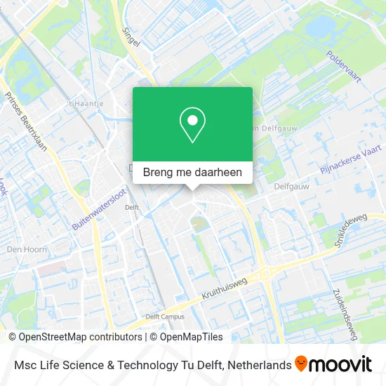 Msc Life Science & Technology Tu Delft kaart