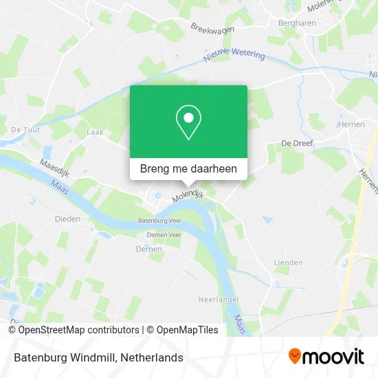 Batenburg Windmill kaart