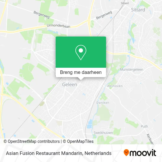 Asian Fusion Restaurant Mandarin kaart