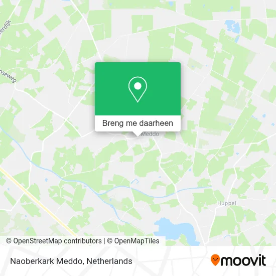 Naoberkark Meddo kaart