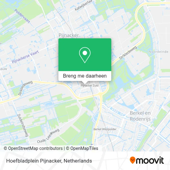Hoefbladplein Pijnacker kaart