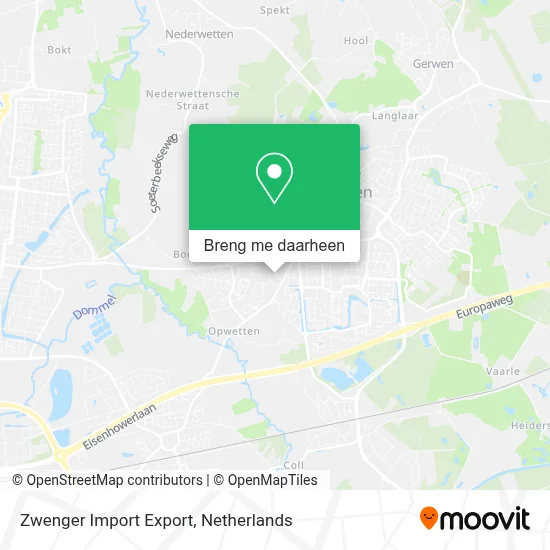 Zwenger Import Export kaart