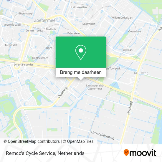 Remco's Cycle Service kaart