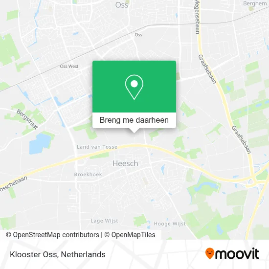 Klooster Oss kaart