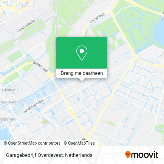 Garagebedrijf Overdevest kaart