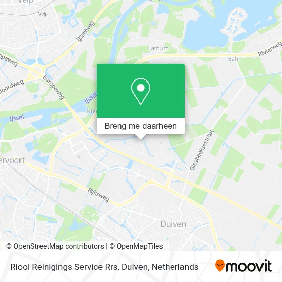 Riool Reinigings Service Rrs, Duiven kaart