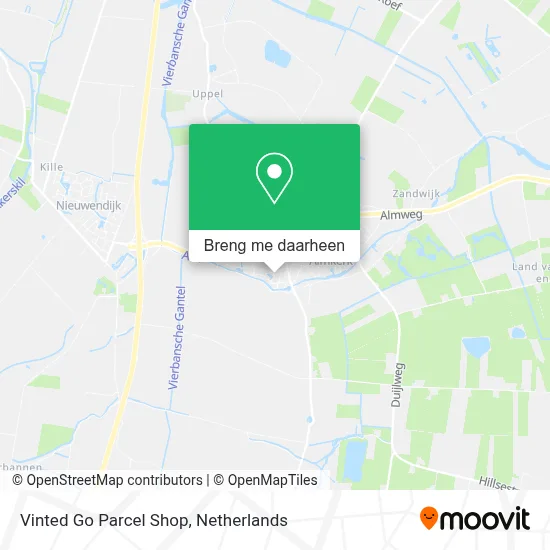 Vinted Go Parcel Shop kaart