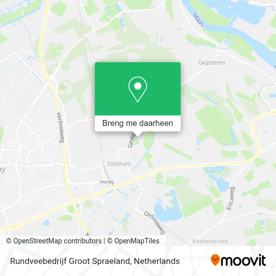 Rundveebedrijf Groot Spraeland kaart