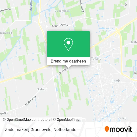 Zadelmakerij Groeneveld kaart